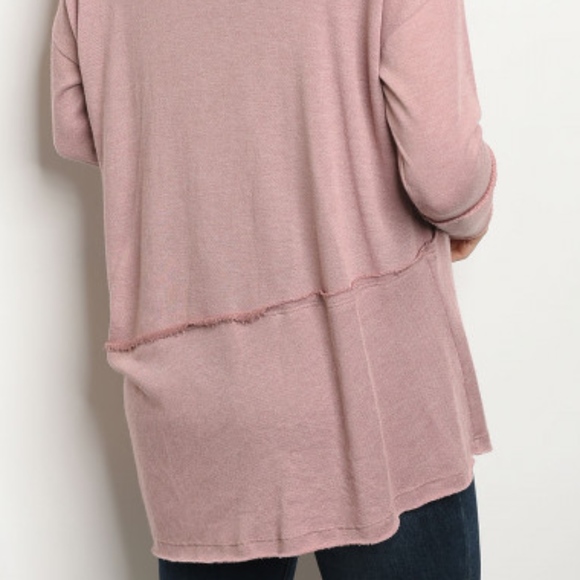 MAUVE SLIT FRONT SIDE TOP - Picture 2 of 4